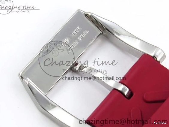 MIROTIME 0111 Reliable Portuguese Chrono IW3716 Z+F 1:1 Best Edition Red Dial on Red Rubber Strap A 7015